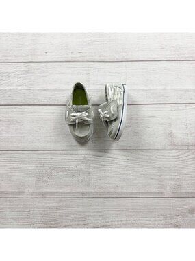Sperry Baby Toddler Boys Memory Foam Grey Boat Shoes Casual Slip On Comfort US 4